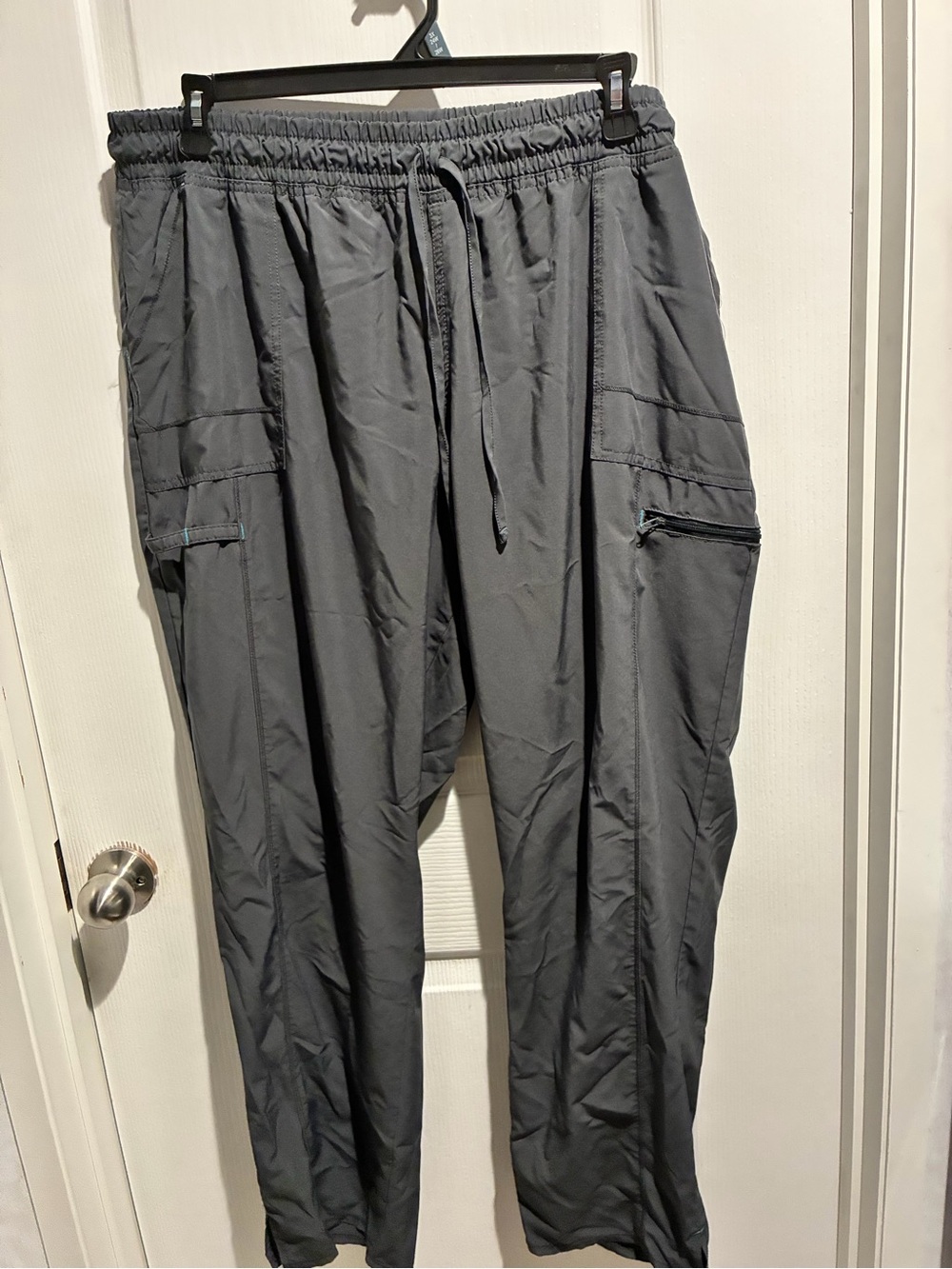 Women’s  Grey scrub Pants with Drawstring Waist
